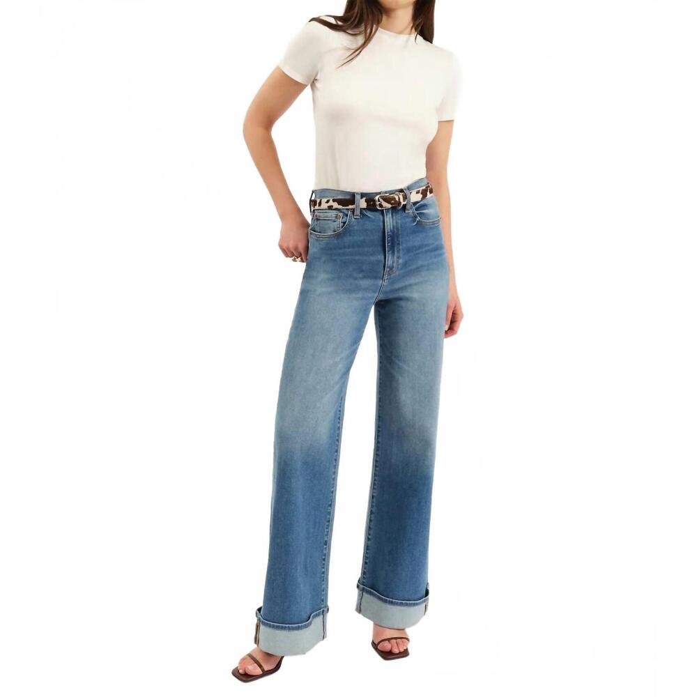 NEW DAZE far out high rise wide jeans in big break